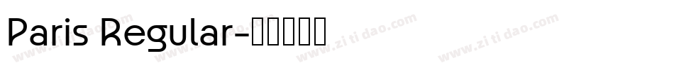 Paris Regular字体转换